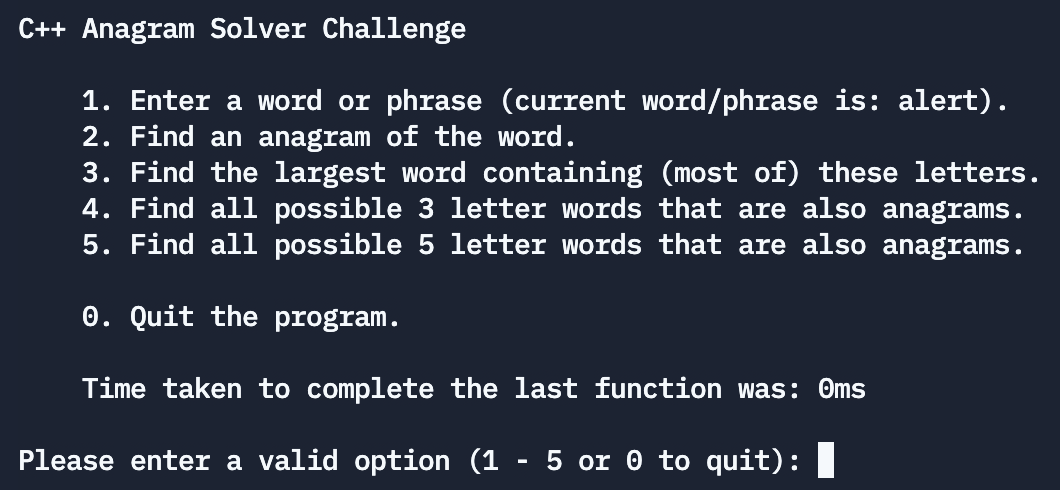 Anagram Project Image